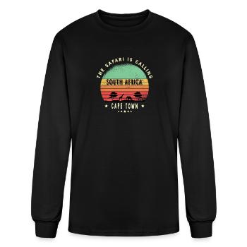 Cape Town South Africa Safari Design - Men's Long Sleeve T-Shirt - black - Front