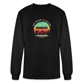 Toamasina Madagascar beach design - Men's Long Sleeve T-Shirt - black - Front