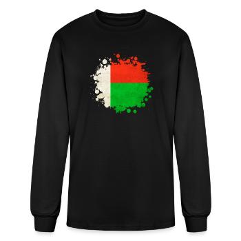 Madagascar flags blob - Men's Long Sleeve T-Shirt - black - Front