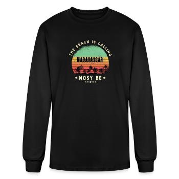Nosy Be Madagascar beach design - Men's Long Sleeve T-Shirt - black - Front