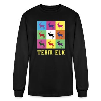 Team Elk - Men's Long Sleeve T-Shirt - black - Front