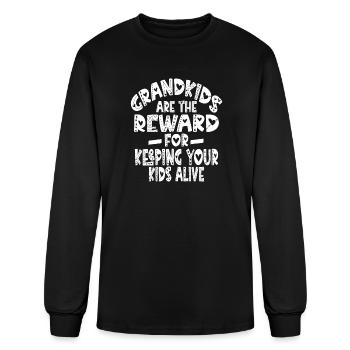 Grandkids Are The Reward For Keeping Your Kids - Men's Long Sleeve T-Shirt - black - Front