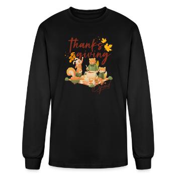 Thanksgiving Squad Picnic - Men's Long Sleeve T-Shirt - black - Front
