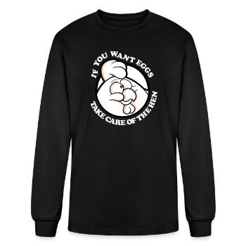 Take care of the hen 2 (dark) - Men's Long Sleeve T-Shirt - black - Front