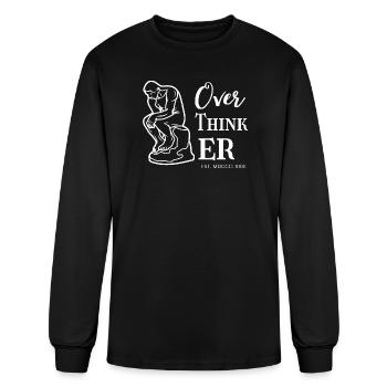 Overthinker Greek Philosophy - Men's Long Sleeve T-Shirt - black - Front
