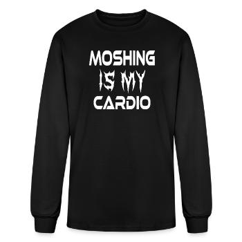 Moshing est mon t-shirt cardio - Men's Long Sleeve T-Shirt - black - Front