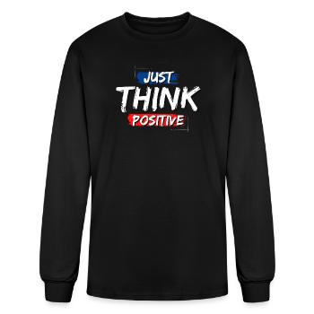 Just Think Positive - Men's Long Sleeve T-Shirt - black - Front