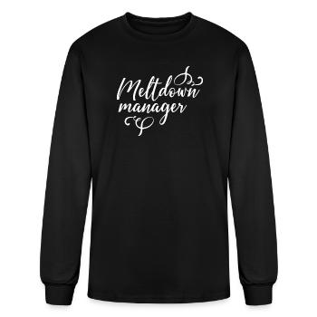 Gestionnaire de fusion - T-shirt à manches longues Homme - noir - Devant
