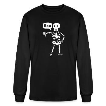 BOO! The Skeleton of Disapproval - Men's Long Sleeve T-Shirt - black - Front