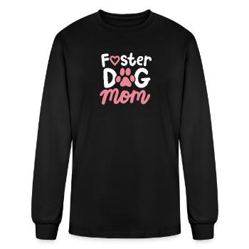 Foster Dog Mom - Men's Long Sleeve T-Shirt - black - Front