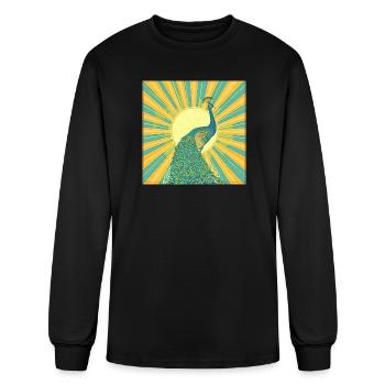 Colorful Peacock - Men's Long Sleeve T-Shirt - black - Front