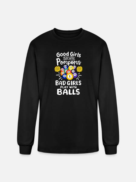 Pool Billiard Player Girls - Men's Long Sleeve T-Shirt - black