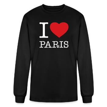 I LOVE PARIS - Men's Long Sleeve T-Shirt - black - Front