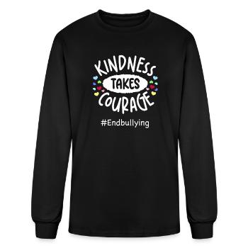 Unity Day Anti-bullying Kindness Takes Courage - Men's Long Sleeve T-Shirt - black - Front