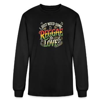 Design reggae jamaïcain - T-shirt à manches longues Homme - noir - Devant