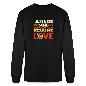 Design reggae jamaïcain - T-shirt à manches longues Homme - noir - Devant