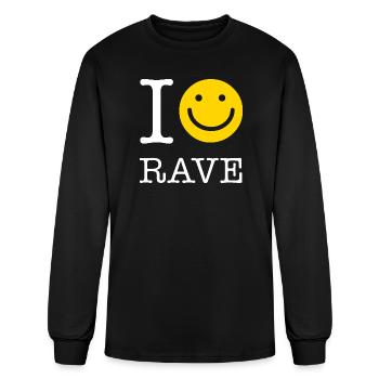 I LOVE RAVE - Men's Long Sleeve T-Shirt - black - Front