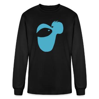 Pelican or Fish in this Fun Optical Illusion - Men's Long Sleeve T-Shirt - black - Front