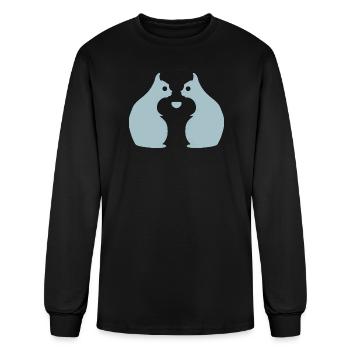 Cats or Dog in this Fun Optical Illusion - Men's Long Sleeve T-Shirt - black - Front