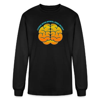 LIVING WITH SPINAL CORD INJURY - Men's Long Sleeve T-Shirt - black - Front