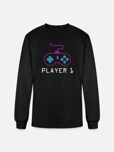 Player 1 Gamer - Men's Long Sleeve T-Shirt - black