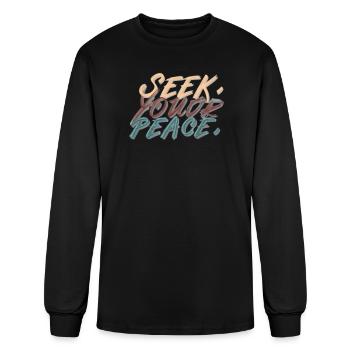 Seek Your Peace - Men's Long Sleeve T-Shirt - black - Front