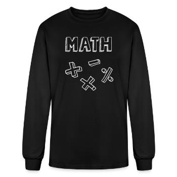 Math - Men's Long Sleeve T-Shirt - black - Front