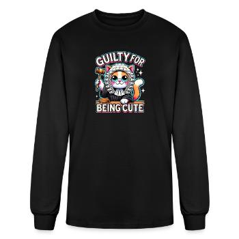 cute judge - Men's Long Sleeve T-Shirt - black - Front