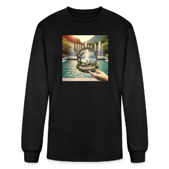Source of Life Fountain - Men's Long Sleeve T-Shirt - black - Front