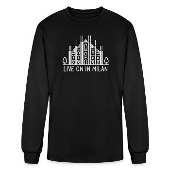 Live On In Milan - Men's Long Sleeve T-Shirt - black - Front