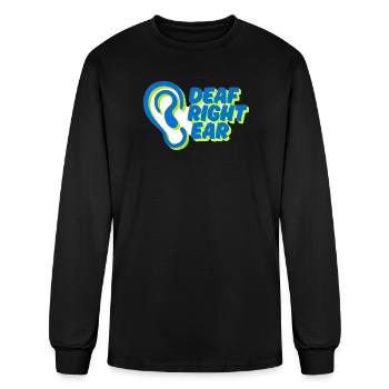 Deaf Right Ear - Men's Long Sleeve T-Shirt - black - Front