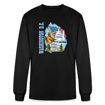 Washington DC Collage - Men's Long Sleeve T-Shirt - black - Front