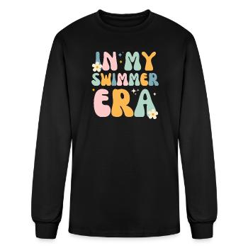 In my swimmer era - Swim Swimming Pool  - Men's Long Sleeve T-Shirt - black - Front