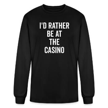 I’d Rather Be at The Casino - Men's Long Sleeve T-Shirt - black - Front