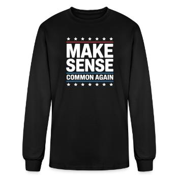 Make Sense Gcammon Again Design - Men's Long Sleeve T-Shirt - black - Front