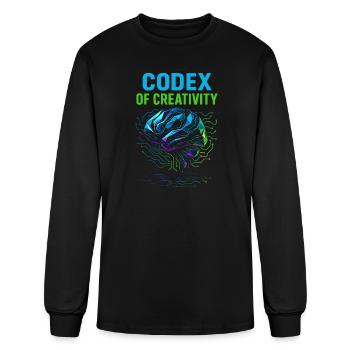 Codex of Creativity – Tech Brain Art Design - Men's Long Sleeve T-Shirt - black - Front