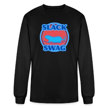 Slack Swag - Funny Slackline Capybara  - Men's Long Sleeve T-Shirt - black - Front