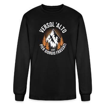 Mountain Peak Saint Tee Design - Men's Long Sleeve T-Shirt - black - Front
