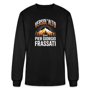 Verso Alto Saint Pier Giorgio Frassati Design - Men's Long Sleeve T-Shirt - black - Front