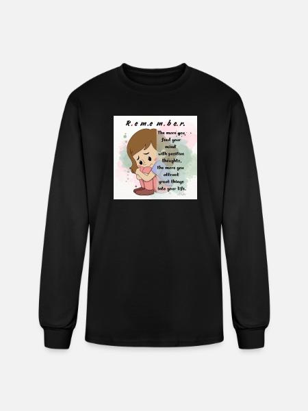 Positive Mindfulness Inspirational Design - Men's Long Sleeve T-Shirt - black