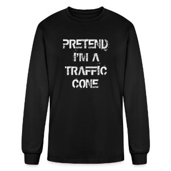 Pretend I'm a Traffic Cone - Men's Long Sleeve T-Shirt - black - Front