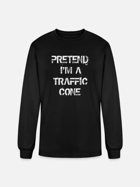Pretend I'm a Traffic Cone - Men's Long Sleeve T-Shirt - black