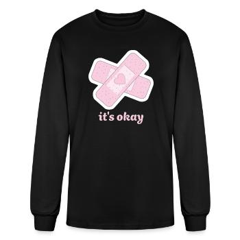 Healing Bandage Heart - Men's Long Sleeve T-Shirt - black - Front
