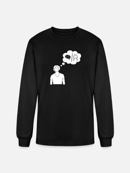 Dual Thought Silhouette - Men's Long Sleeve T-Shirt - black