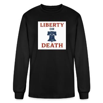 Liberty or Death Bell Graphic Tee - Men's Long Sleeve T-Shirt - black - Front