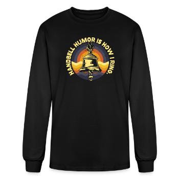 Rang with Humor Hand Bell Retro - Men's Long Sleeve T-Shirt - black - Front