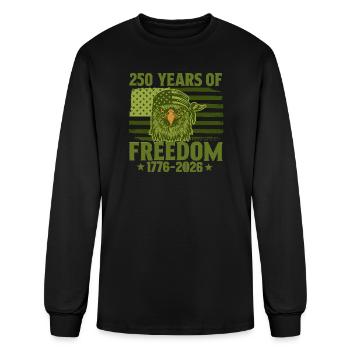 250 Years America 250th American Anniversary Freed - Men's Long Sleeve T-Shirt - black - Front