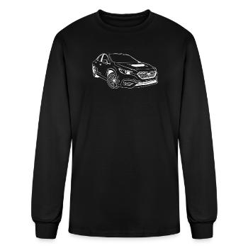 Sleek VB WRX Car Line Art Illustration - Men's Long Sleeve T-Shirt - black - Front