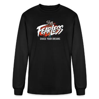 Stay Fearless: Chase Your Dreams - Men's Long Sleeve T-Shirt - black - Front