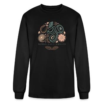 Natural Protein Source  - Men's Long Sleeve T-Shirt - black - Front